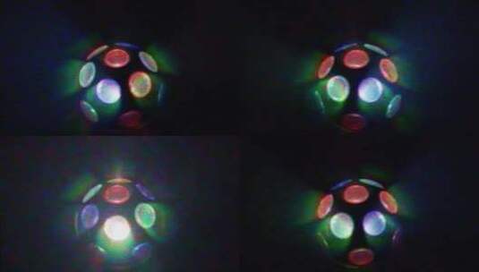 迪斯科球，彩色，灯，旋转高清在线视频素材下载