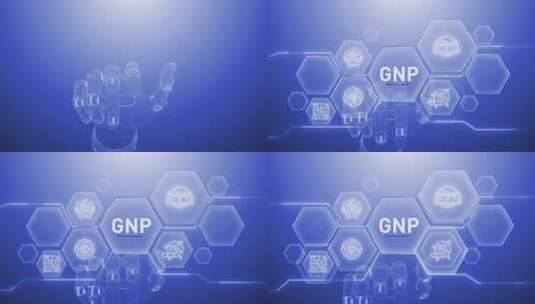 Gnp手部触摸、数字化转型、科学与人工智高清在线视频素材下载