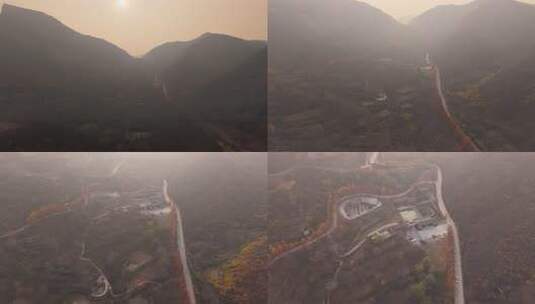 河北 石家庄 井陉县 道路 交通 秋天高清在线视频素材下载