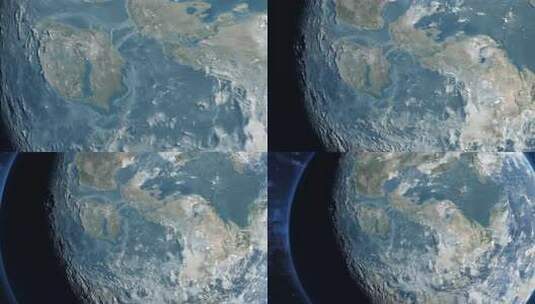 蓝色星球外太空视角下的地球高清在线视频素材下载