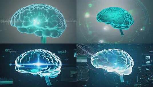 科技人体大脑特写 (5)高清在线视频素材下载