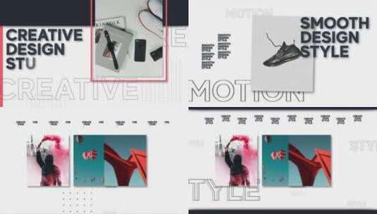 时尚潮流鞋子幻灯片展示AE模板高清AE视频素材下载