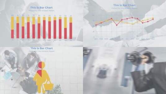 简单业务图表元素会议展示AE模板高清AE视频素材下载