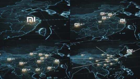遍布世界各地的地图高清AE视频素材下载