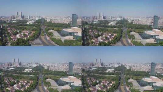 广东中山城市交通兴中道航拍高清在线视频素材下载