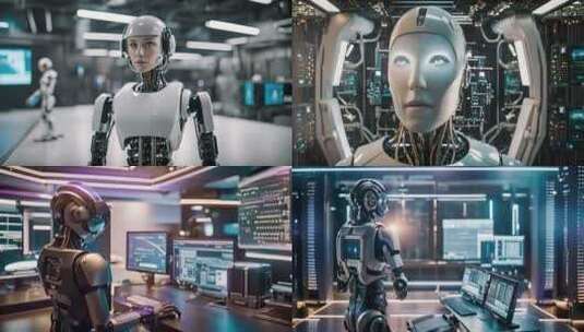 未来科幻机器人高清在线视频素材下载