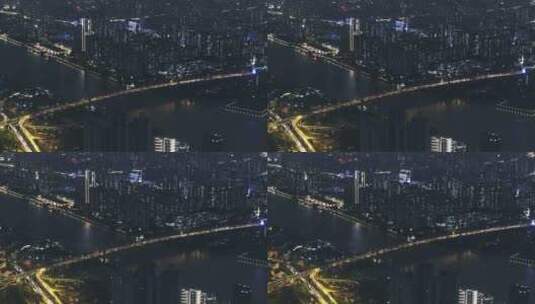 广州圆荔湾广钢新城航拍高清在线视频素材下载