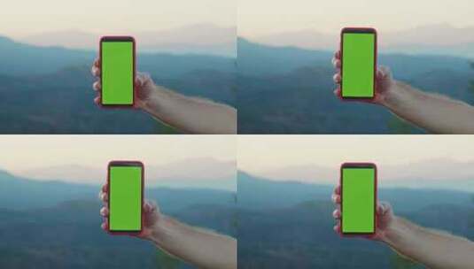 手、握持、电话、绿屏高清在线视频素材下载