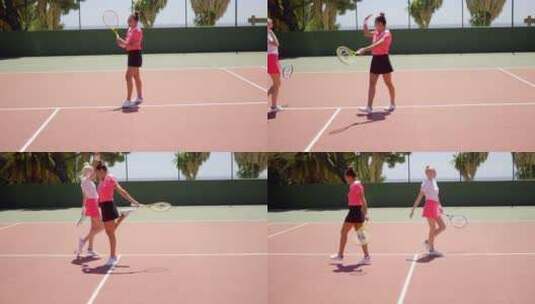 年轻的女子网球运动员高清在线视频素材下载