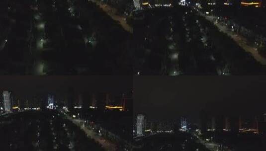 大气 航拍 福建 泉州 闽南 夜景 城市 建筑高清在线视频素材下载
