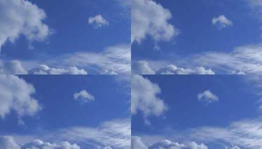 云朵漂浮在蓝天下高清在线视频素材下载