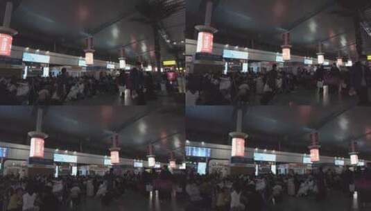 天津站夜景4K实拍原素材高清在线视频素材下载