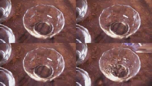 玻璃碗透明厨具高清在线视频素材下载