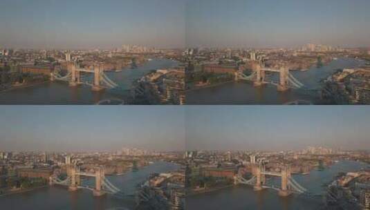 伦敦塔桥和城市建筑高清在线视频素材下载