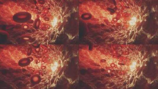 病毒 细胞 细菌 红细胞 血液内部高清在线视频素材下载