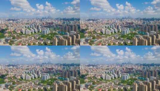 上海徐汇区全景4K延时高清在线视频素材下载