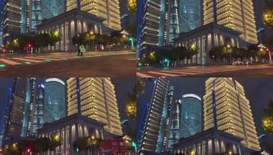上海浦东夜景高清在线视频素材下载