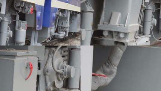 检修火车列车车轮机械零件高清在线视频素材下载