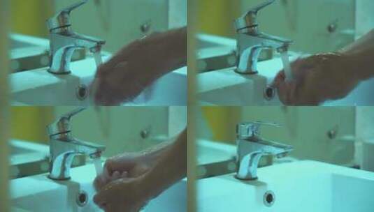 酒店住宿洗手擦手高清在线视频素材下载