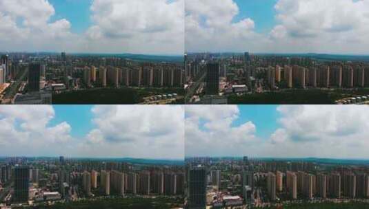 航拍安徽省蚌埠市城市风光高清在线视频素材下载