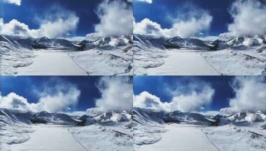 西藏纯净雪山航拍高清在线视频素材下载