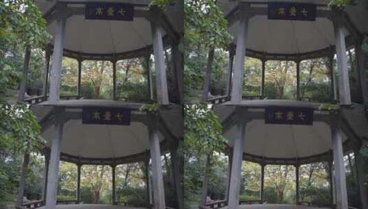杭州玉皇山景区七星亭七星缸高清在线视频素材下载