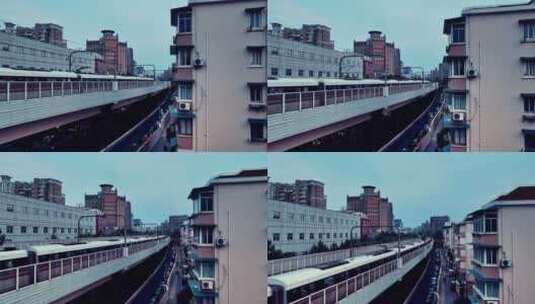 长宁区4号线地铁行驶高清在线视频素材下载