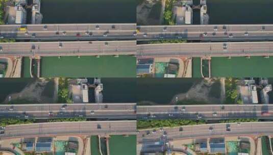 航拍厦门新阳大桥建筑景观高清在线视频素材下载