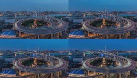 4K上海南浦大桥延时素材高清在线视频素材下载
