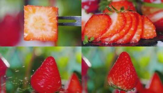 新鲜草莓高清在线视频素材下载