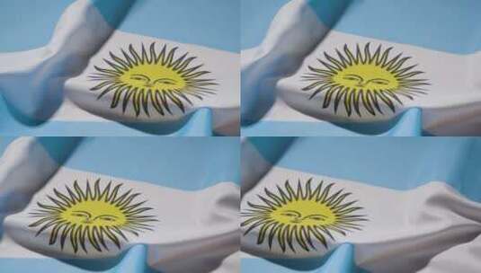 阿根廷国旗特写镜头高清在线视频素材下载