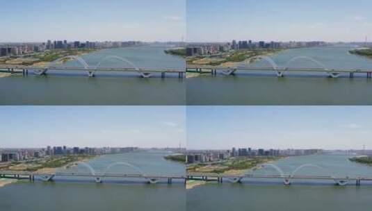 山东临沂南京路沂河大桥高清在线视频素材下载