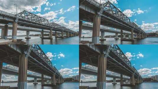 铁湾大桥与海边美景高清在线视频素材下载