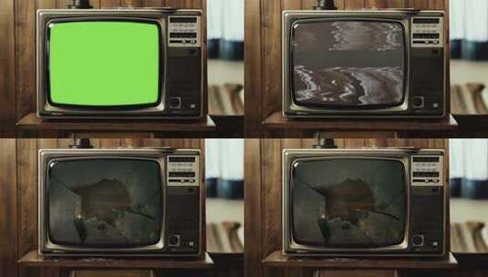 旧电视爆炸了高清在线视频素材下载