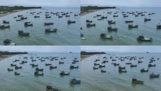 渔港里的渔船高清在线视频素材下载