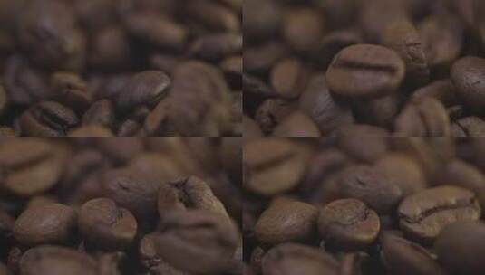微距咖啡豆大特写实拍高清在线视频素材下载