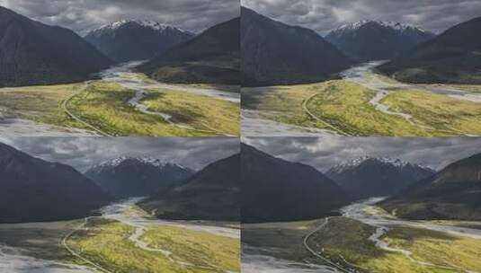 山谷的景观延时拍摄高清在线视频素材下载