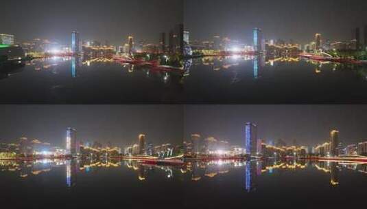 钱塘新区金沙湖航拍高清在线视频素材下载