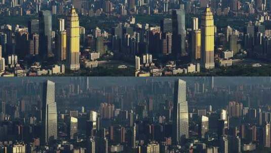 武汉航拍-城市森林-黄昏2高清在线视频素材下载