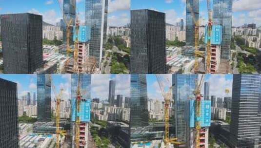 深圳湾文化广场 建设 工地 施工高清在线视频素材下载
