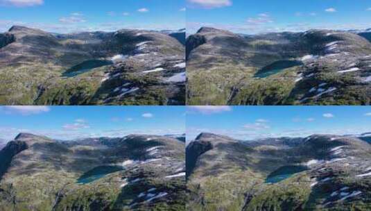 美丽的隐藏湖在山顶高清在线视频素材下载