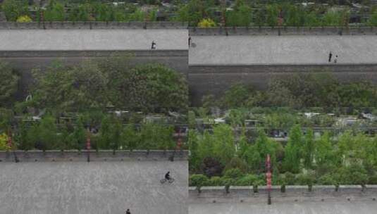 西安城墙 - 西南角高清在线视频素材下载
