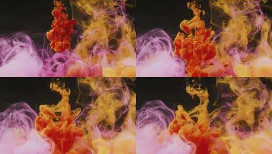 抽象艺术 液体流体 颜料水墨 流动流淌高清在线视频素材下载