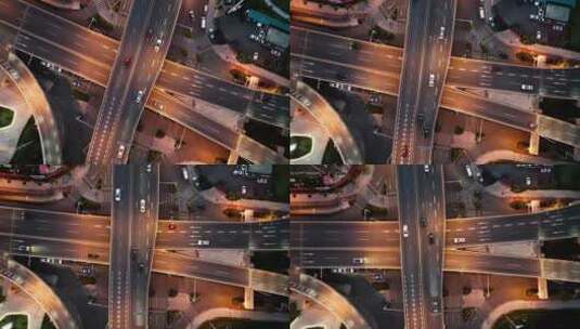 城市立交桥车辆航拍高清在线视频素材下载