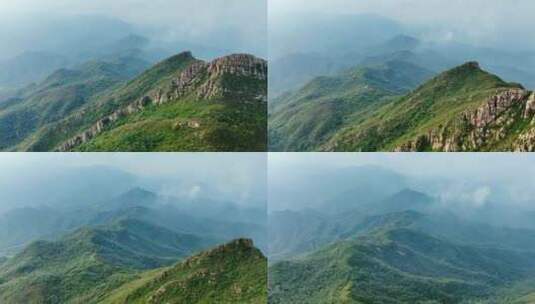 云雾山峰航拍山脉自然大山风景高清在线视频素材下载