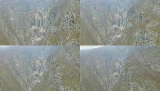 朱利安阿尔卑斯山特里格拉夫国家公园博卡瀑布的鸟瞰图。高清在线视频素材下载
