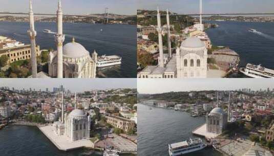 奥尔塔科伊博斯普鲁斯海峡大桥高清在线视频素材下载