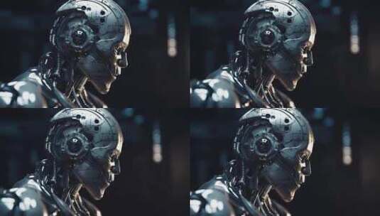 未来机器人人工智能AI技术高清在线视频素材下载