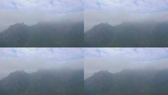 龙岩市新罗区江山镇江山旅游风景区山景航拍高清在线视频素材下载