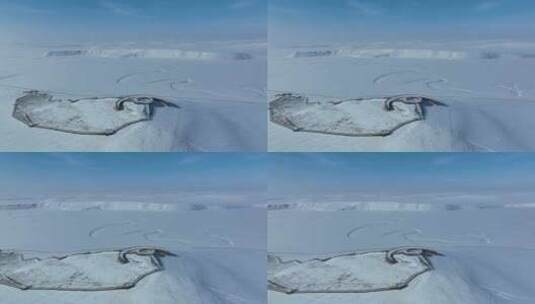 呼伦贝尔冬天的草原莫日格勒河风光1430高清在线视频素材下载